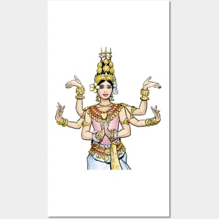 Cambodian Apsara Dancer Posters and Art